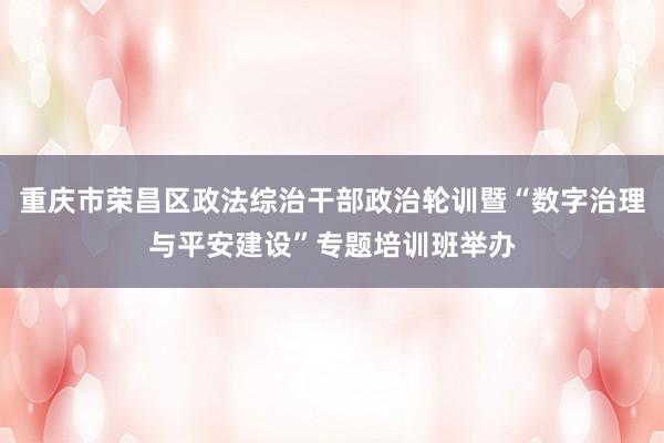 重庆市荣昌区政法综治干部政治轮训暨“数字治理与平安建设”专题培训班举办