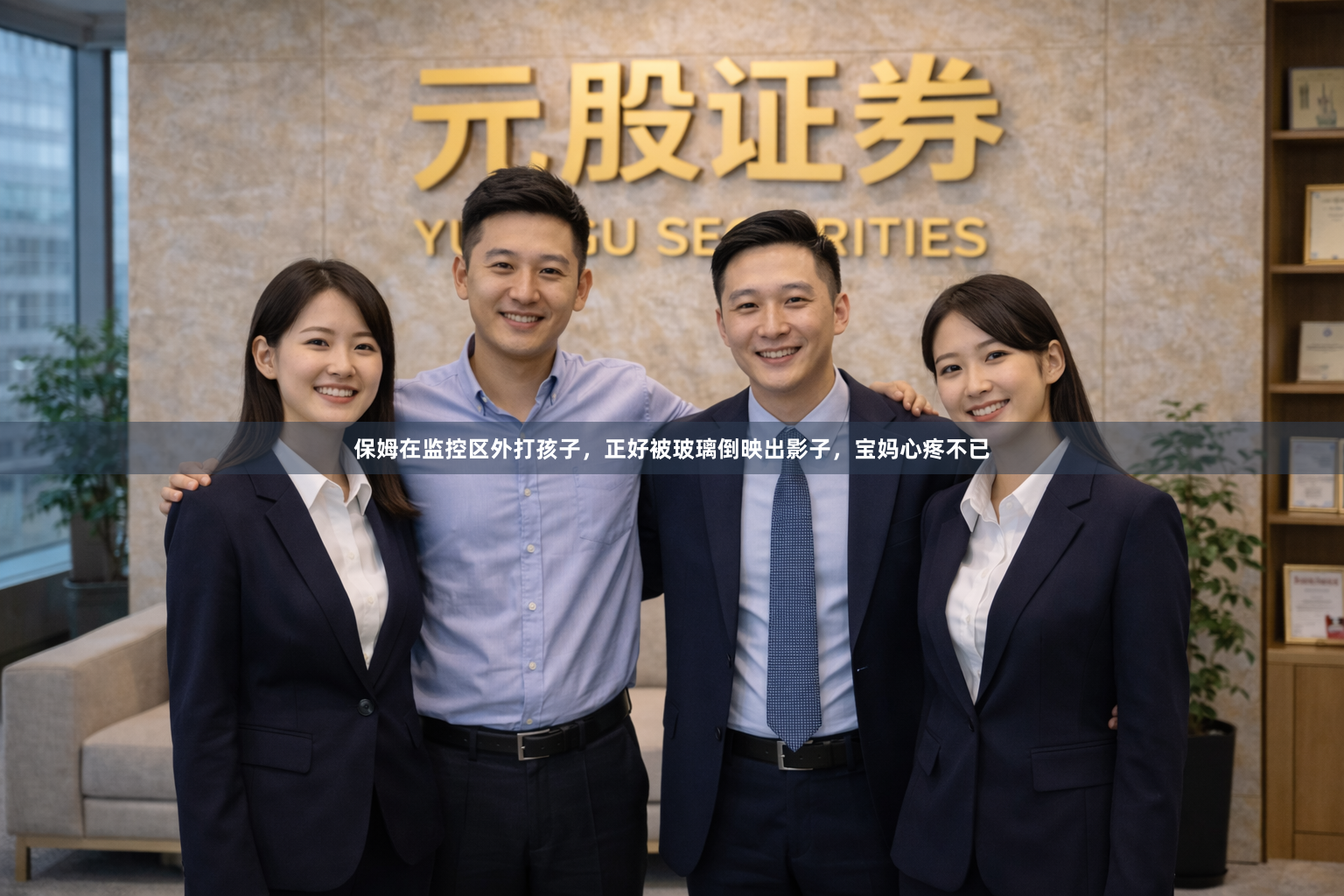 保姆在监控区外打孩子，正好被玻璃倒映出影子，宝妈心疼不已